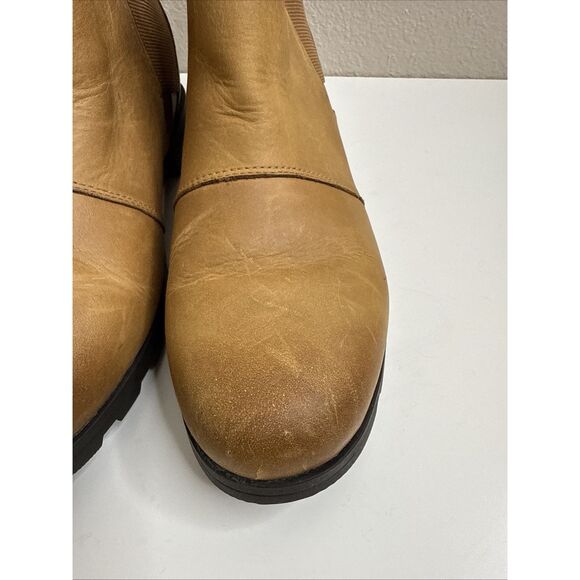 Sorel Women's Emelie Chelsea Boot Waterproof Light Leather Brown size 10.5 Women - Picture 6 of 13